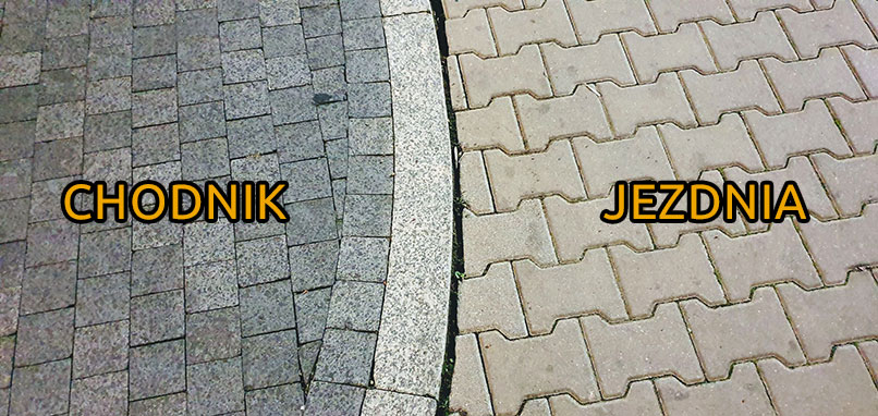 kostka chodnikowa i kostka na jezdni